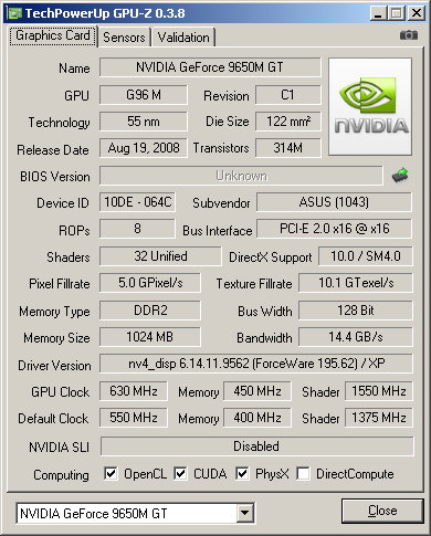 Nvidia geforce 9650m gt new arrivals