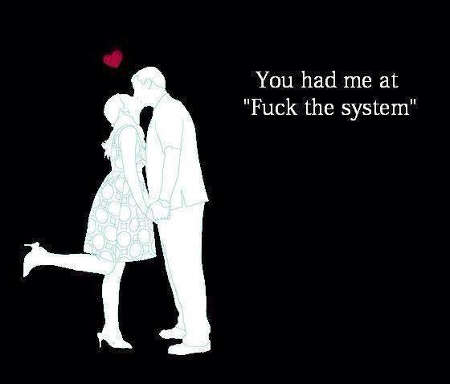 You had me at fuck the system